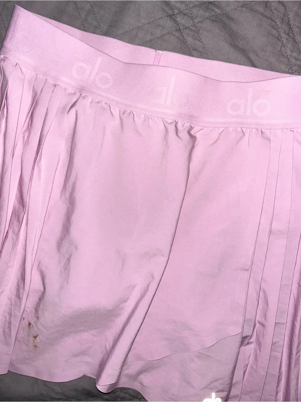 ALO Yoga women Light Pink Pleated Athletic Skort